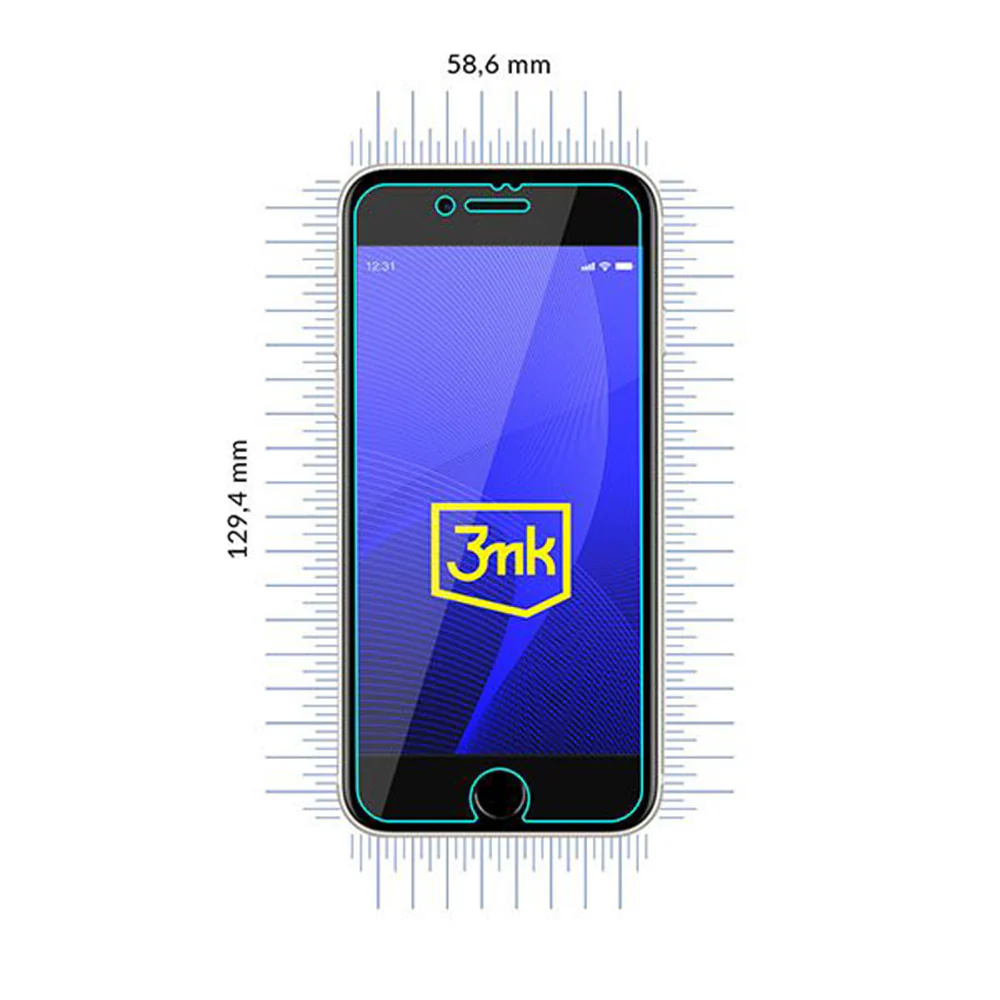 3MK FlexibleGlass Screen Protector for Apple iPhone SE (2022) / SE (2020) / 8 / 7, Flexible Glass, Full Glue - Image 4