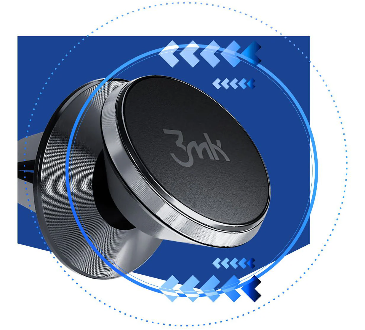3MK Magnetic Car Mount, Universal, Black - Image 5