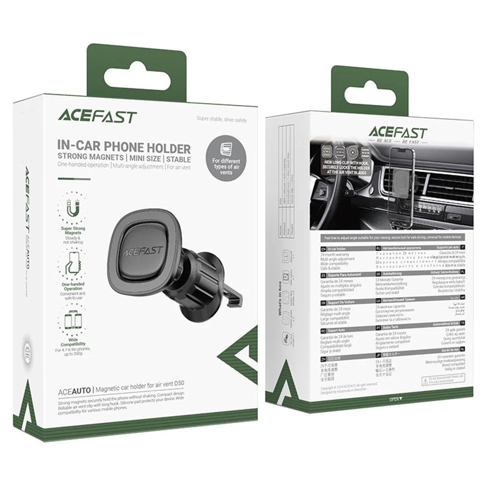 Acefast D50 Magnetic Car Holder, Universal, Black - Image 6