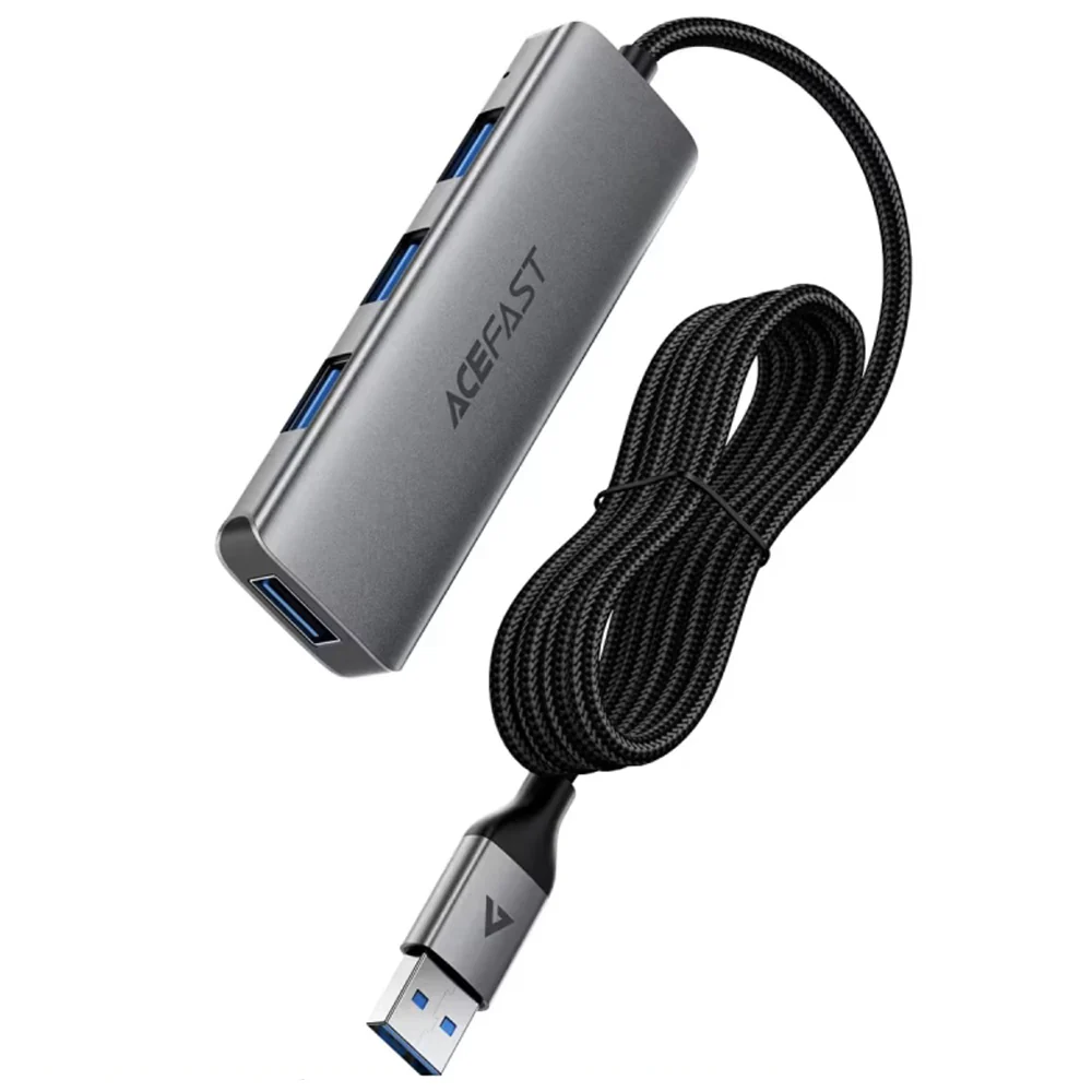 Acefast J17 USB Hub, 4in1, Gray - Image 2