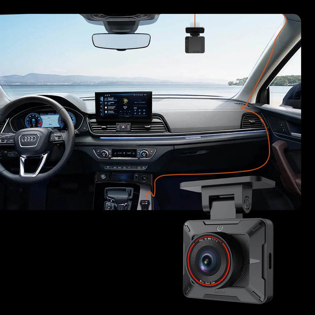 Akeeyo P1 Car Camera, 1080P, Wi-Fi - Image 15
