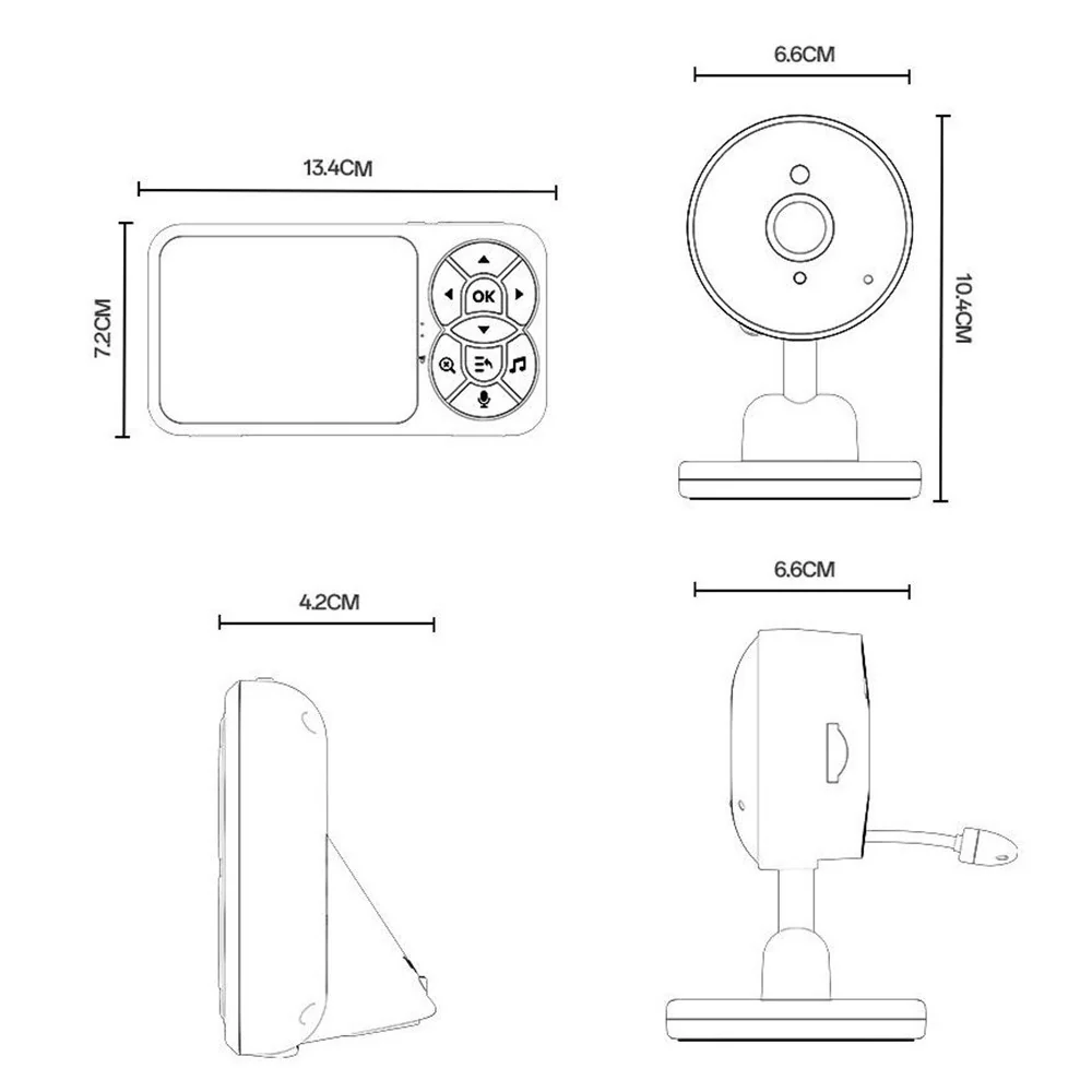 Baby Monitor Yesido KM26, Wi-Fi, White - Image 15