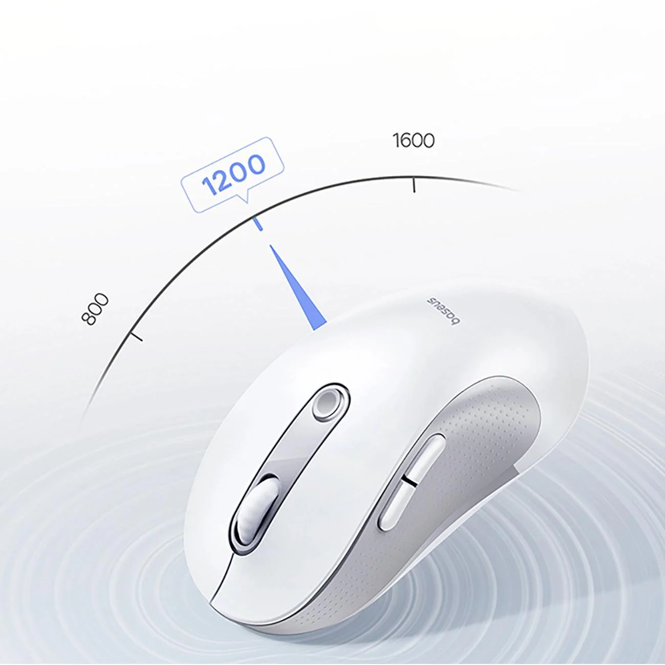 Baseus F02 Wireless Mouse, 4000DPI, BT / Wi-Fi, White B0203202 - Image 2