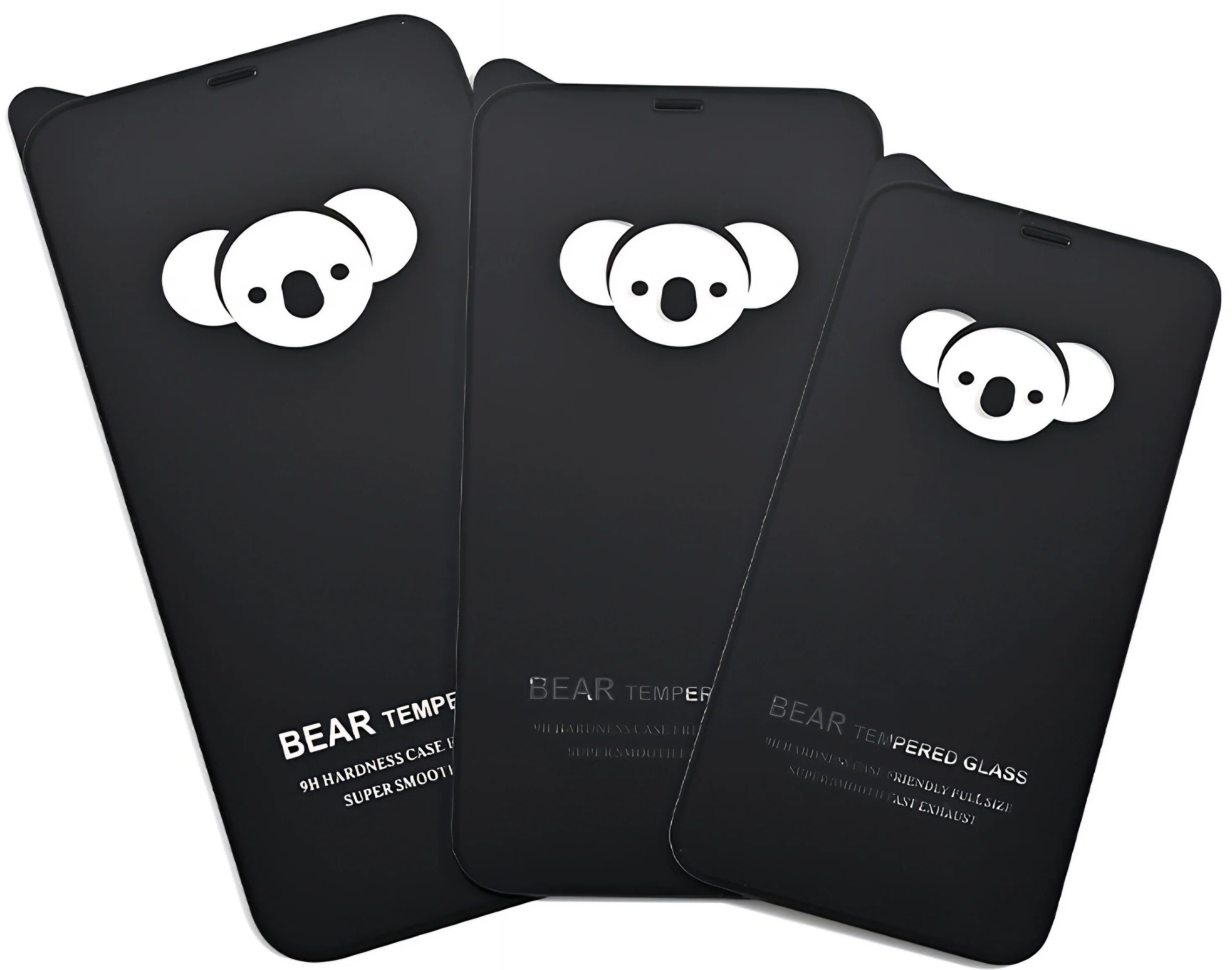 Bear HD Screen Protector for Apple iPhone 17 Pro, Tempered Glass, Full Glue, Black - Image 3