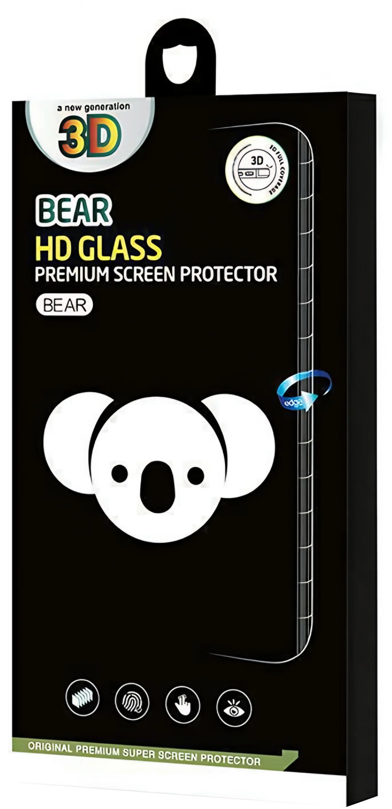 Bear HD Screen Protector for Apple iPhone 17 Pro, Tempered Glass, Full Glue, Black - Image 7