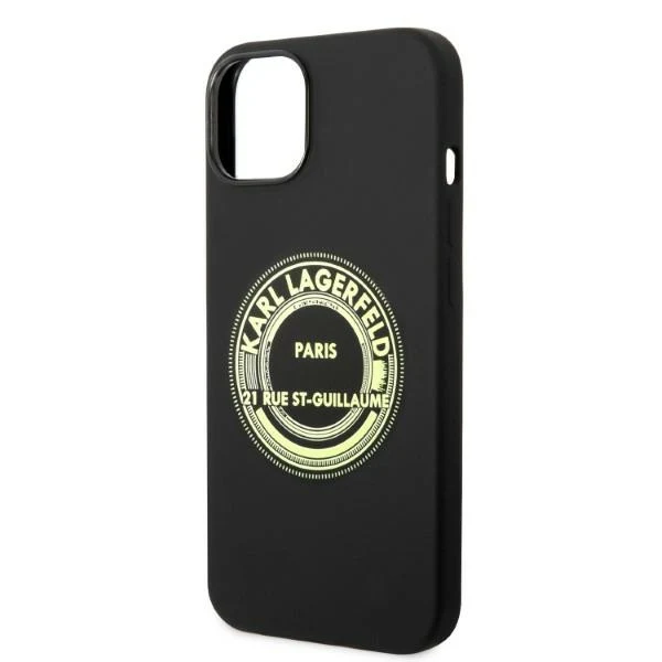 Case for Apple iPhone 14 Plus, Karl Lagerfeld, Silicone RSG, Black - Image 2