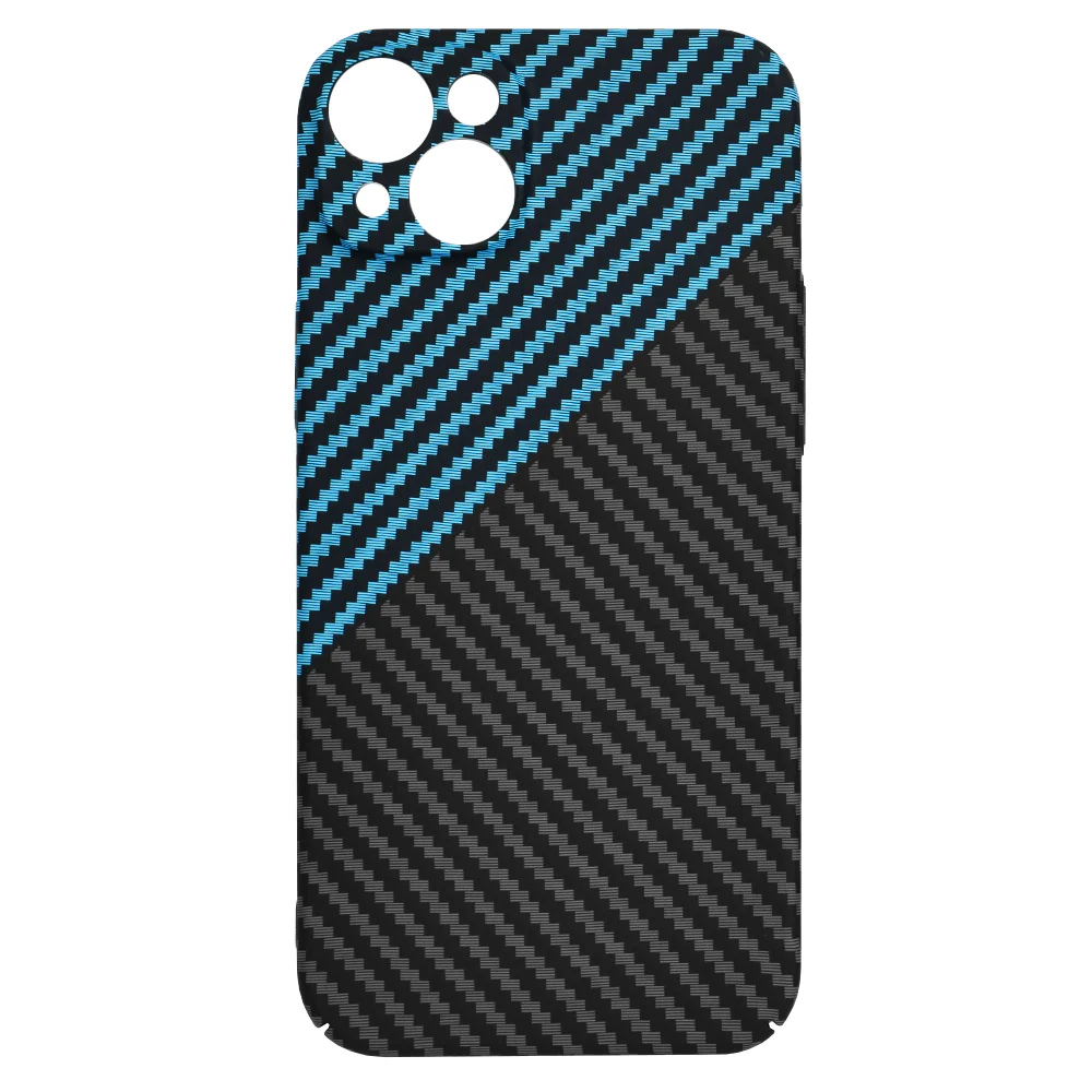 Case for Apple iPhone 15 Plus, Techsuit, Carbonite FiberShell, Black Blue - Image 4