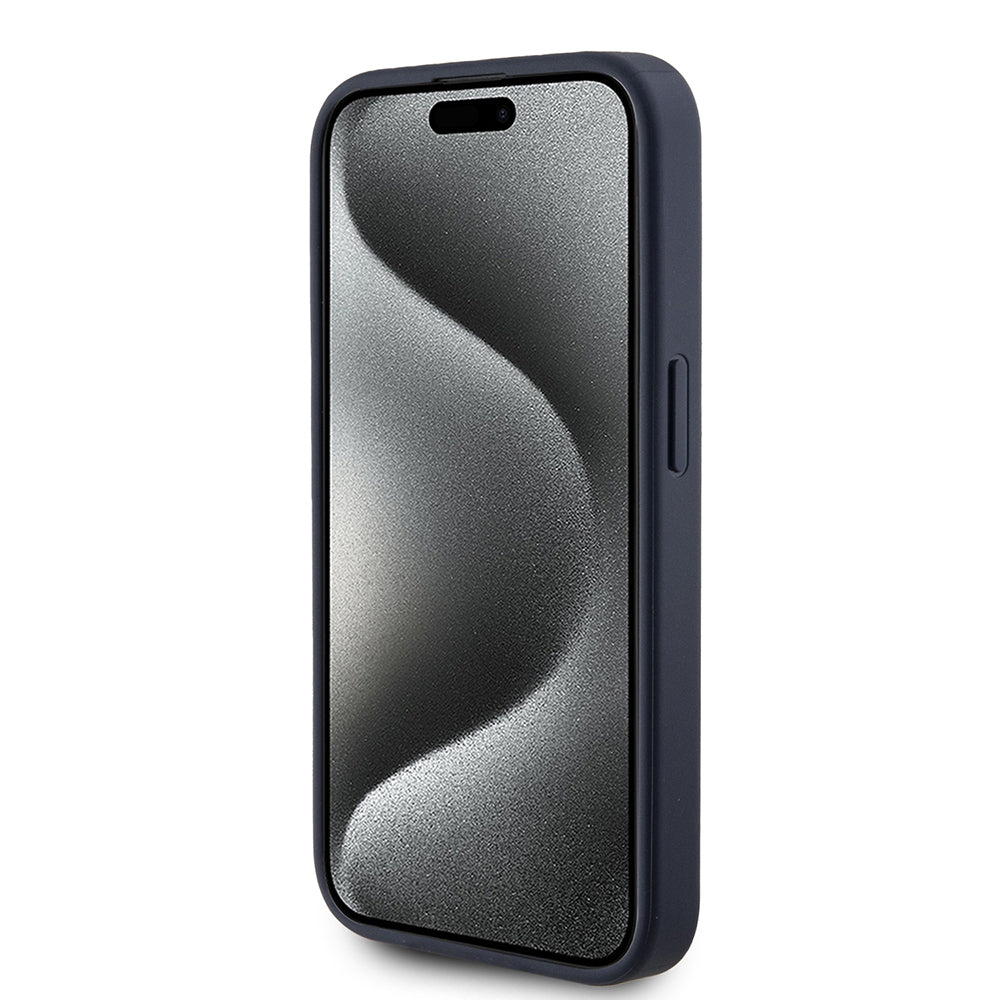 Case for Apple iPhone 15 Pro, Guess, 4G Triangle Logo, Blue - Image 2