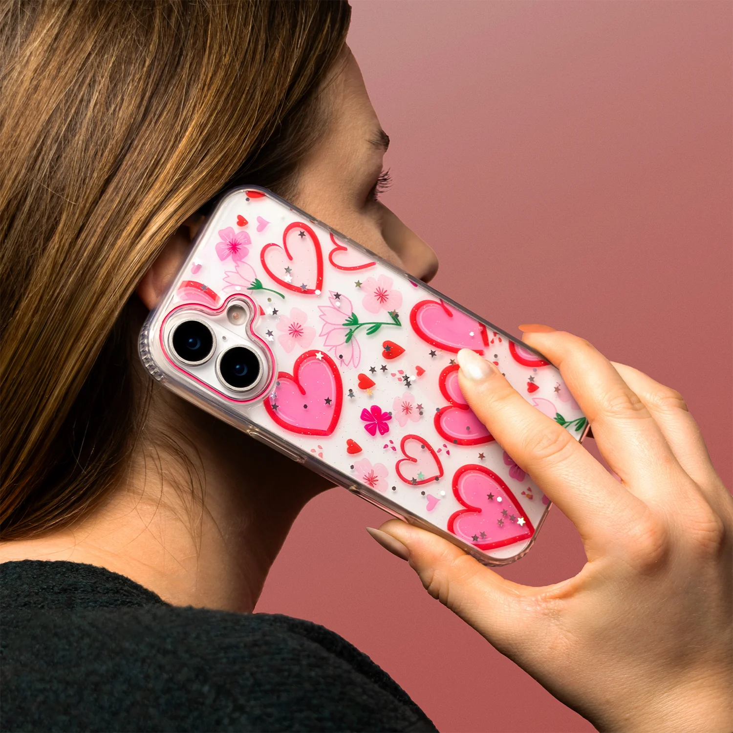 Case for Apple iPhone 15 Pro, OEM, Ultra Trendy Love 1, Multicolor - Image 4
