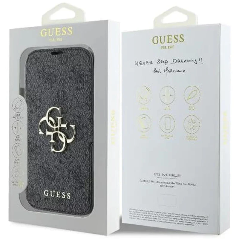 Case for Apple iPhone 16 Pro, Guess, 4G Book, Black - Image 7