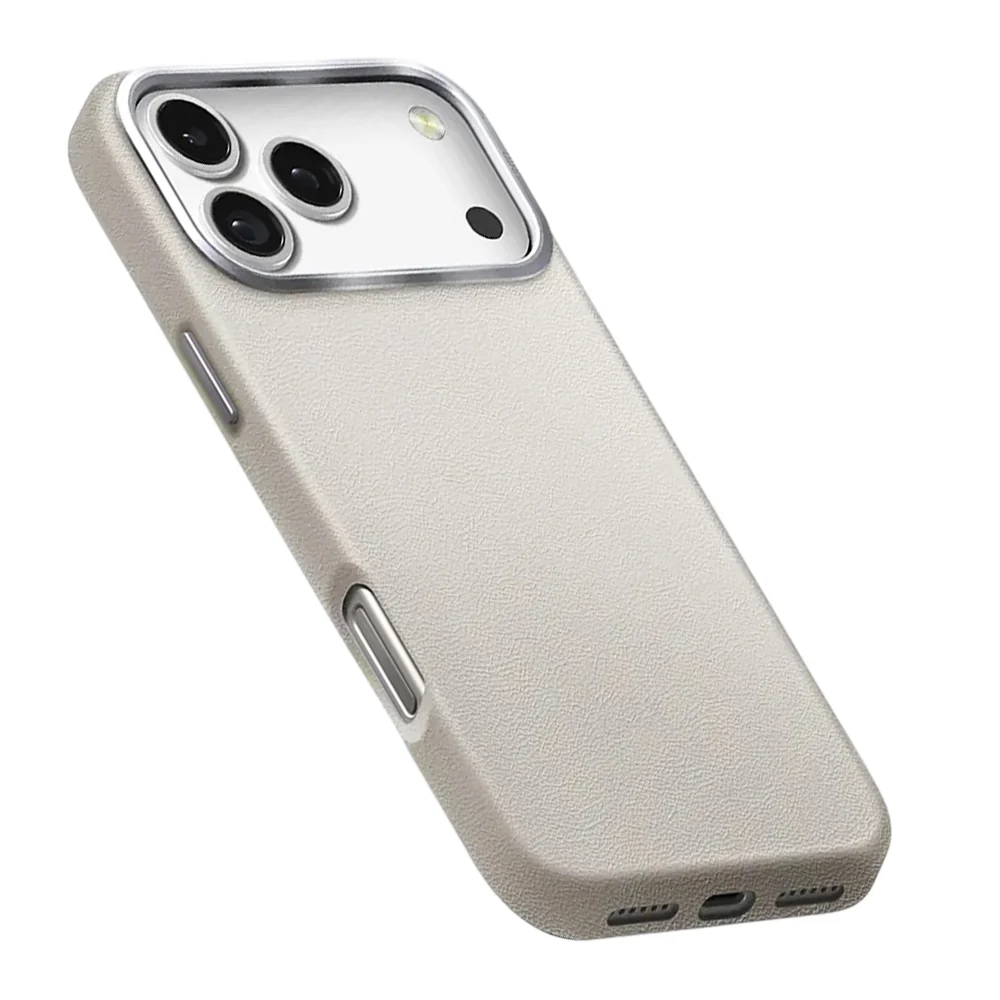 Case for Apple iPhone 17 Pro, UNIQ, Lyden Leatherette, Grey - Image 4