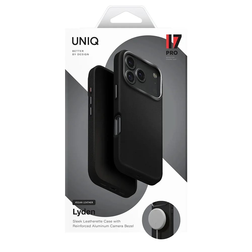 Case for Apple iPhone 17 Pro, UNIQ, Lyden Leatherette, Grey - Image 7
