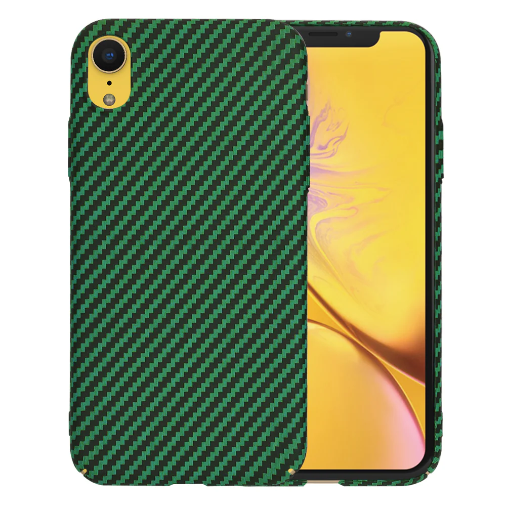 Case for Apple iPhone XR, Techsuit, Carbonite FiberShell, Green