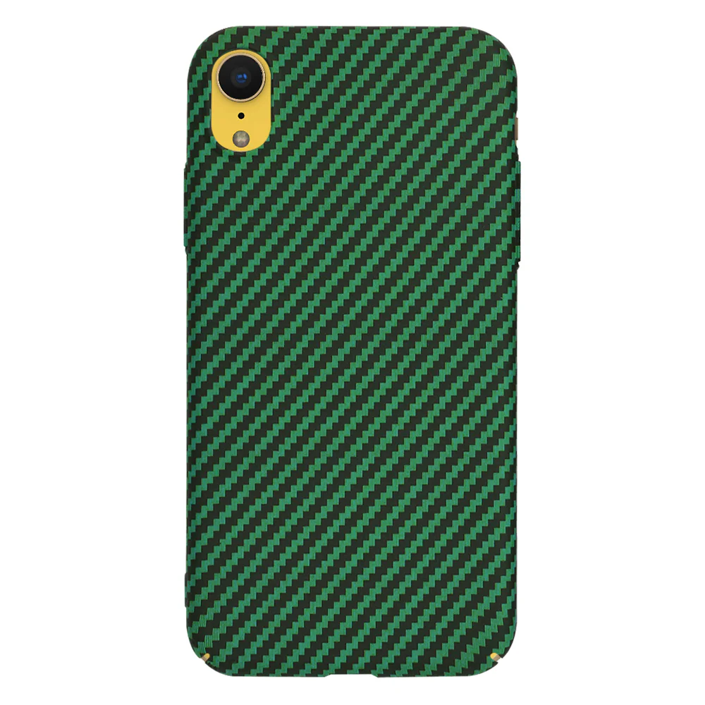 Case for Apple iPhone XR, Techsuit, Carbonite FiberShell, Green - Image 3