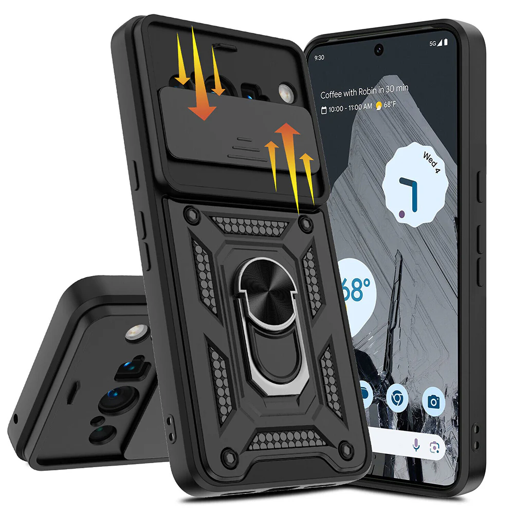 Case for Google Pixel 8 Pro, Techsuit, CamShield, Black - Image 3