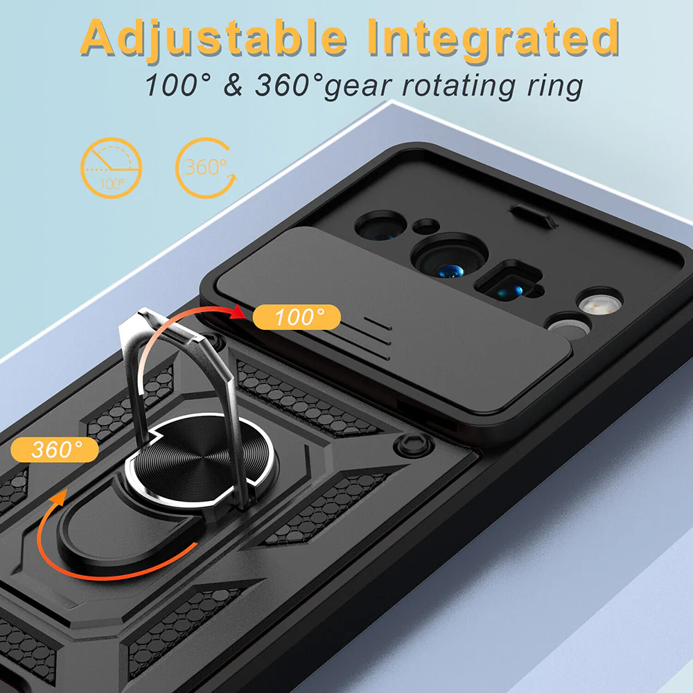 Case for Google Pixel 8 Pro, Techsuit, CamShield, Black - Image 5