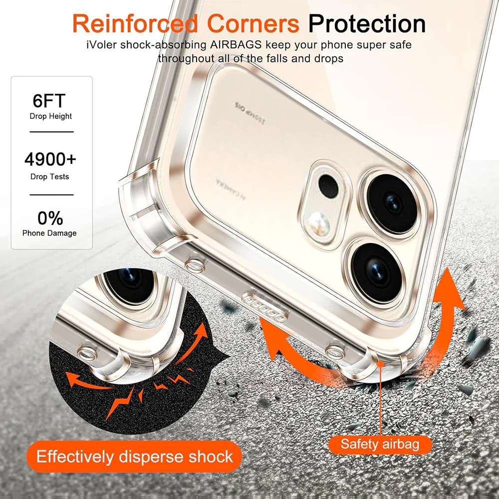 Case for Honor 600, Techsuit, Shockproof Clear, Transparent - Image 6