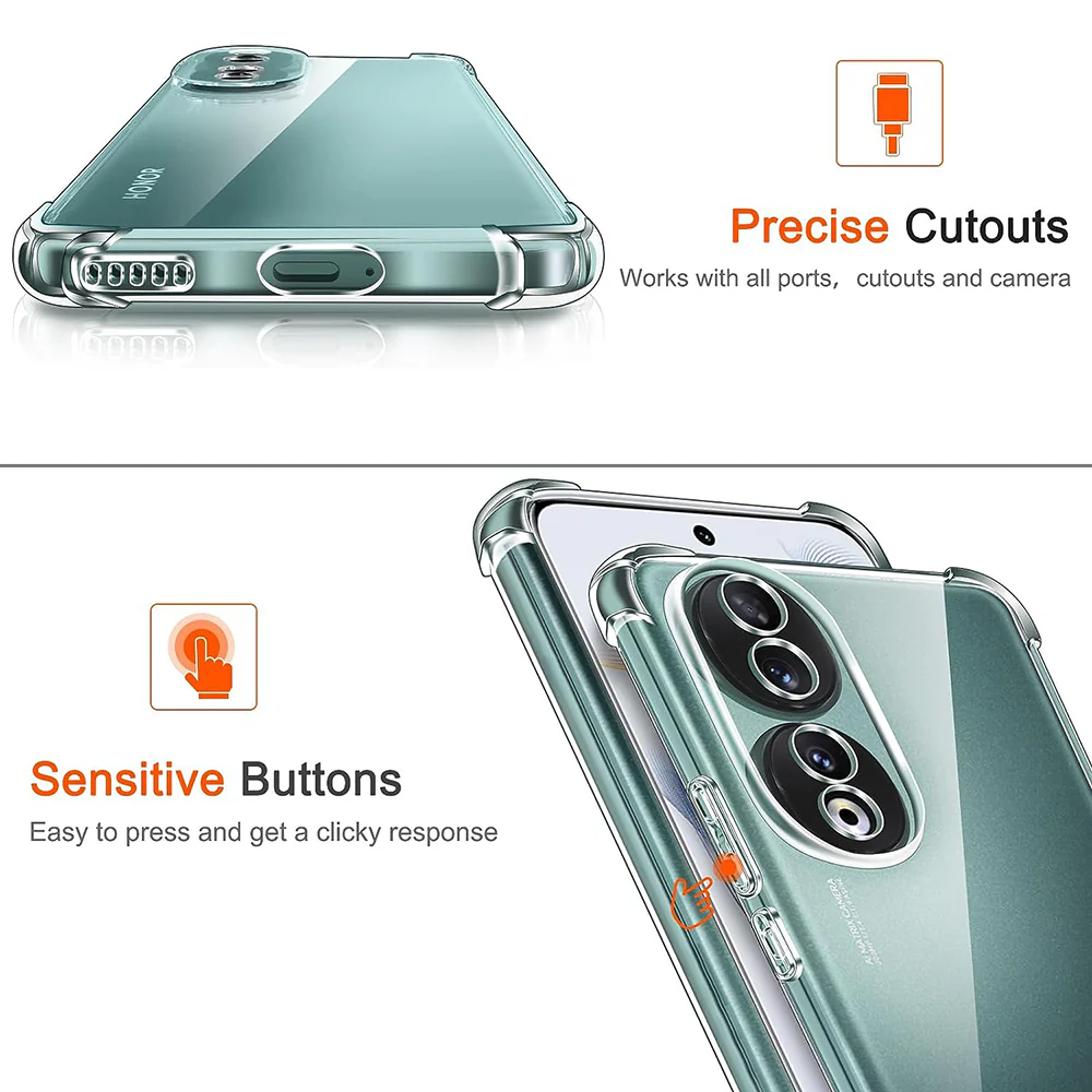 Case for Honor 90, Techsuit, Shockproof Clear, Transparent - Image 5