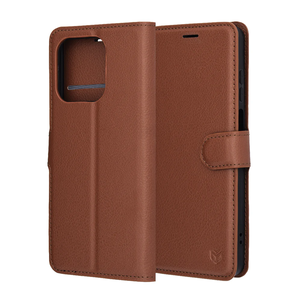 Case for Honor X5c Plus, Techsuit, Leather Folio, Brown - Image 6