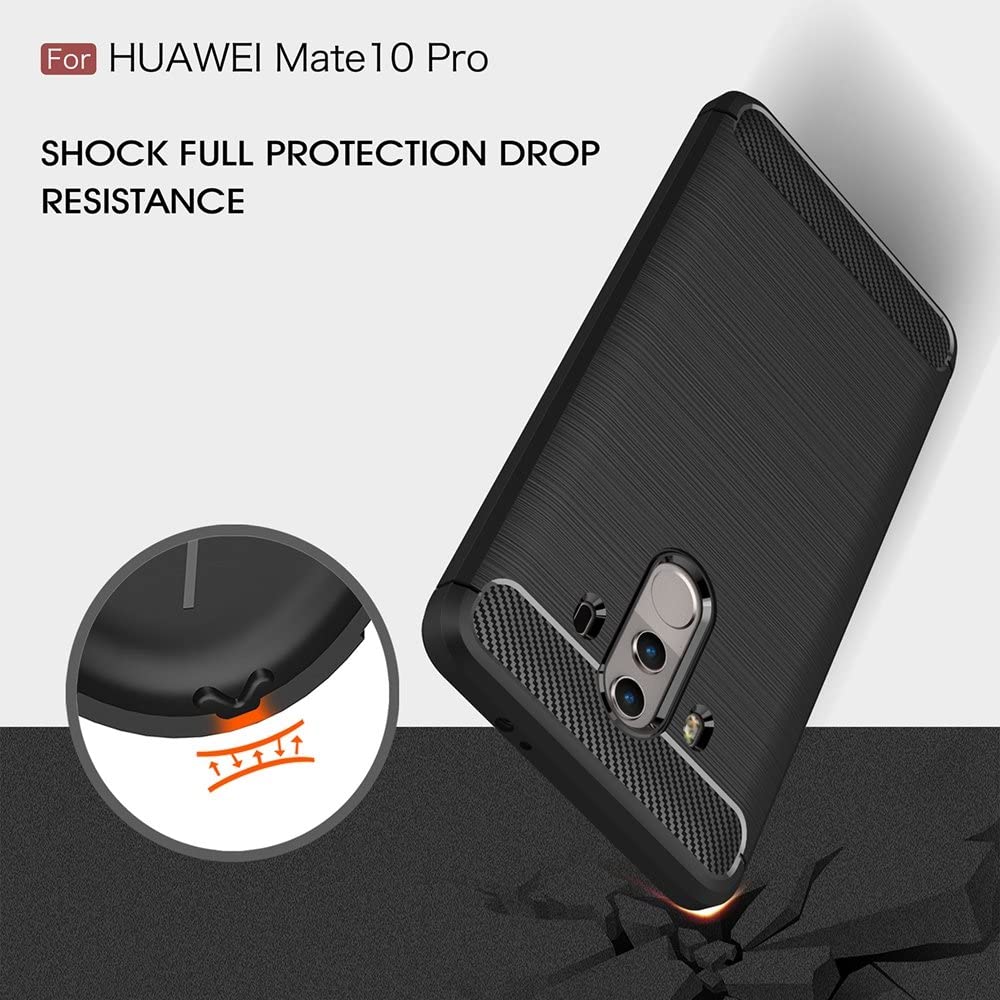 Case for Huawei Mate 10 Pro, Techsuit, Carbon, Black - Image 5