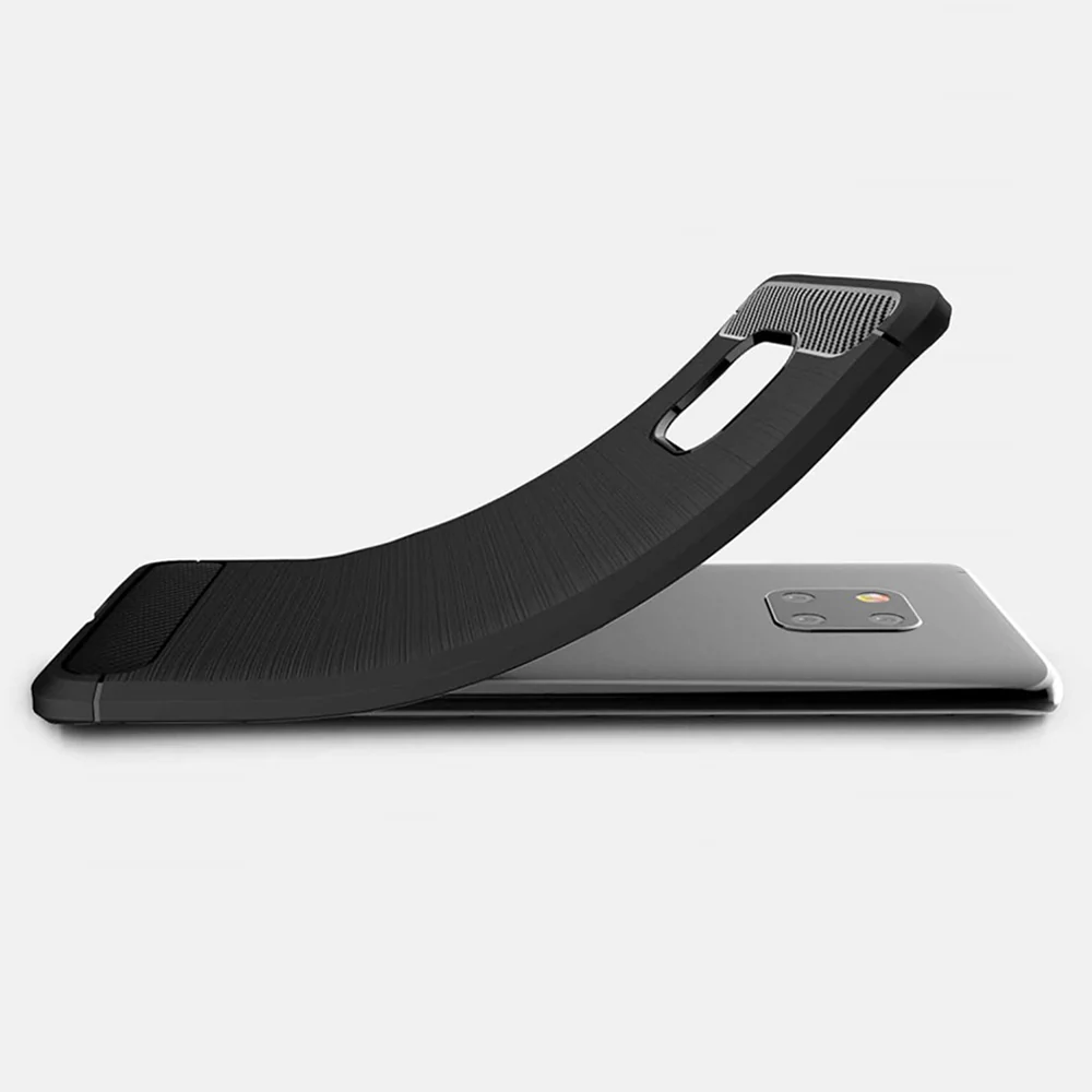 Case for Huawei Mate 20 Pro, Techsuit, Carbon, Black - Image 2