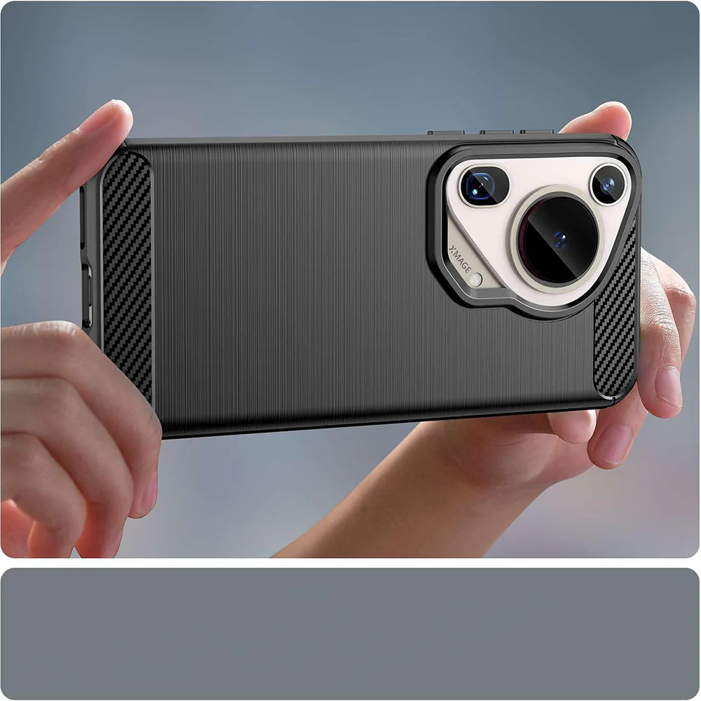 Case for Huawei Pura 70 Ultra, Techsuit, Carbon, Blue - Image 2