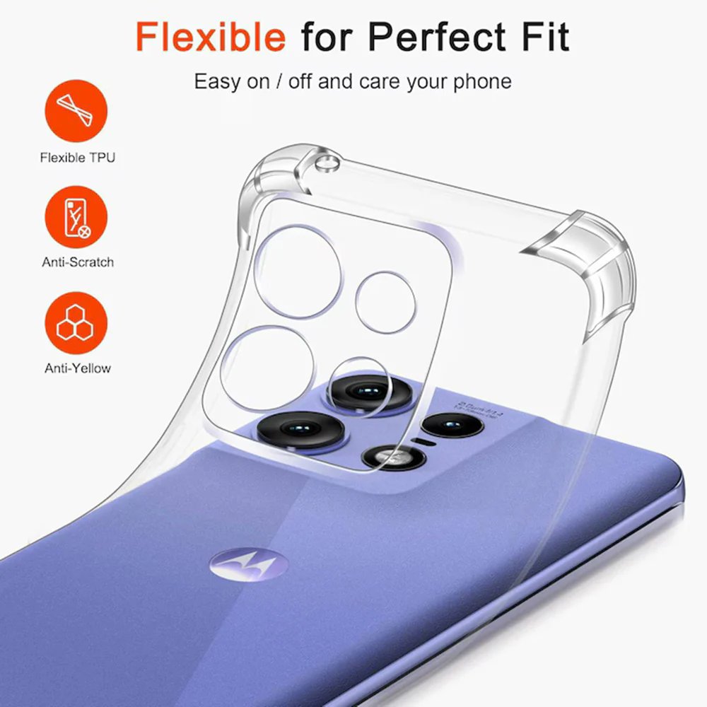 Case for Motorola Edge 50 Neo, Techsuit, Shockproof Clear, Transparent - Image 3
