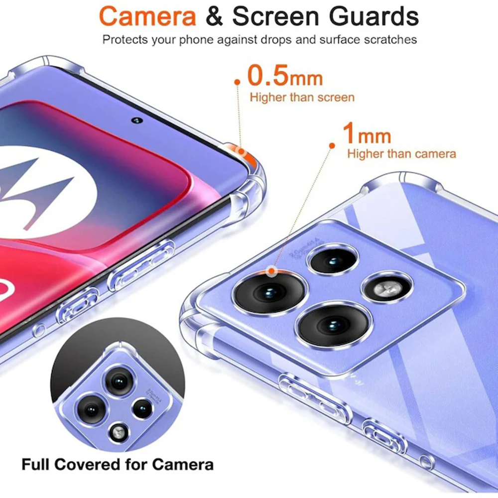 Case for Motorola Edge 50 Neo, Techsuit, Shockproof Clear, Transparent - Image 4