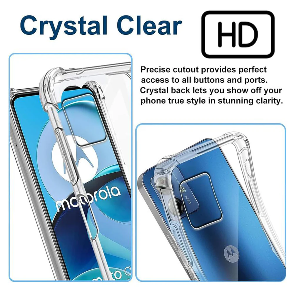 Case for Motorola Moto G54, Techsuit, Shockproof Clear, Transparent - Image 5