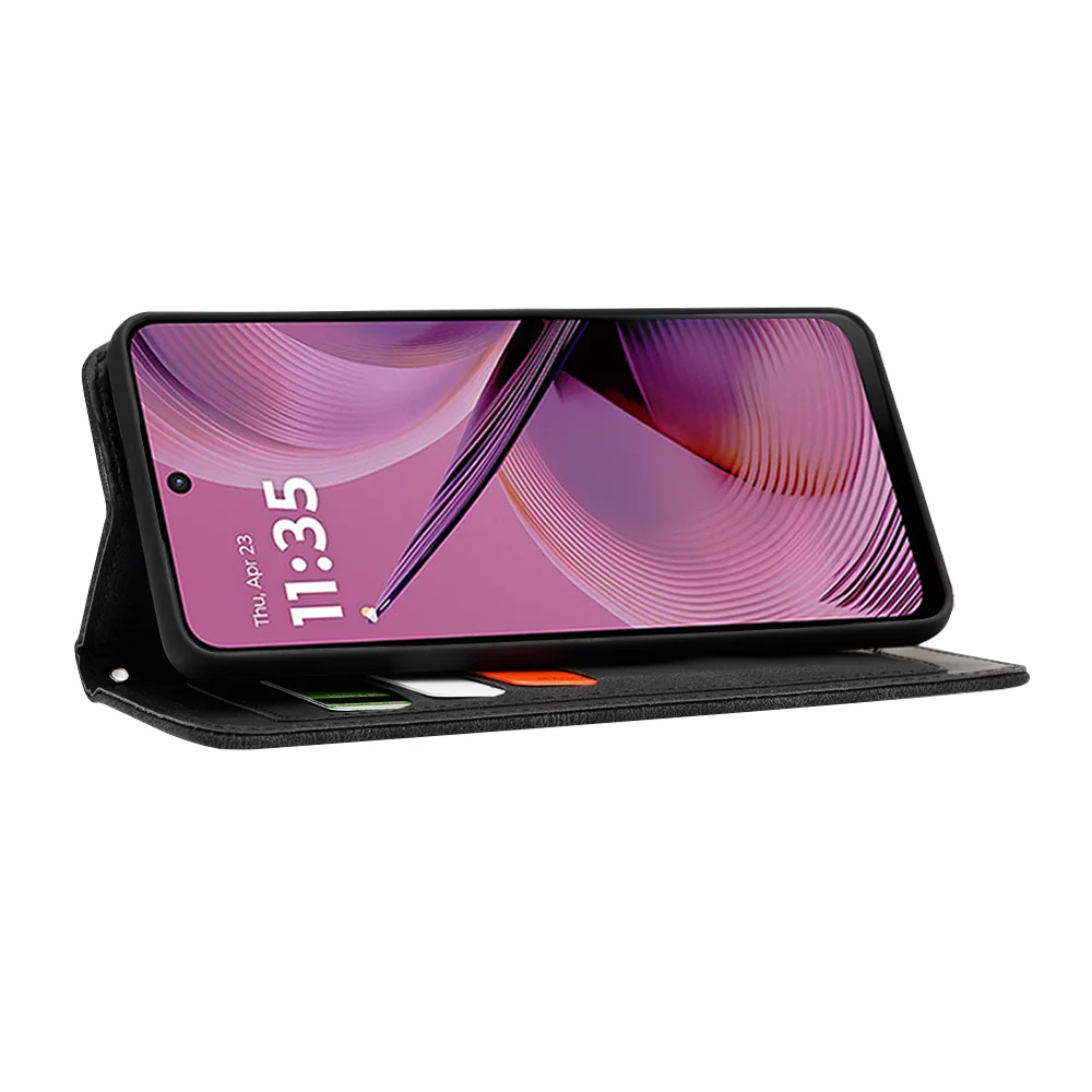 Case for Motorola Moto G55, Techsuit, FlipCraft, Black - Image 4