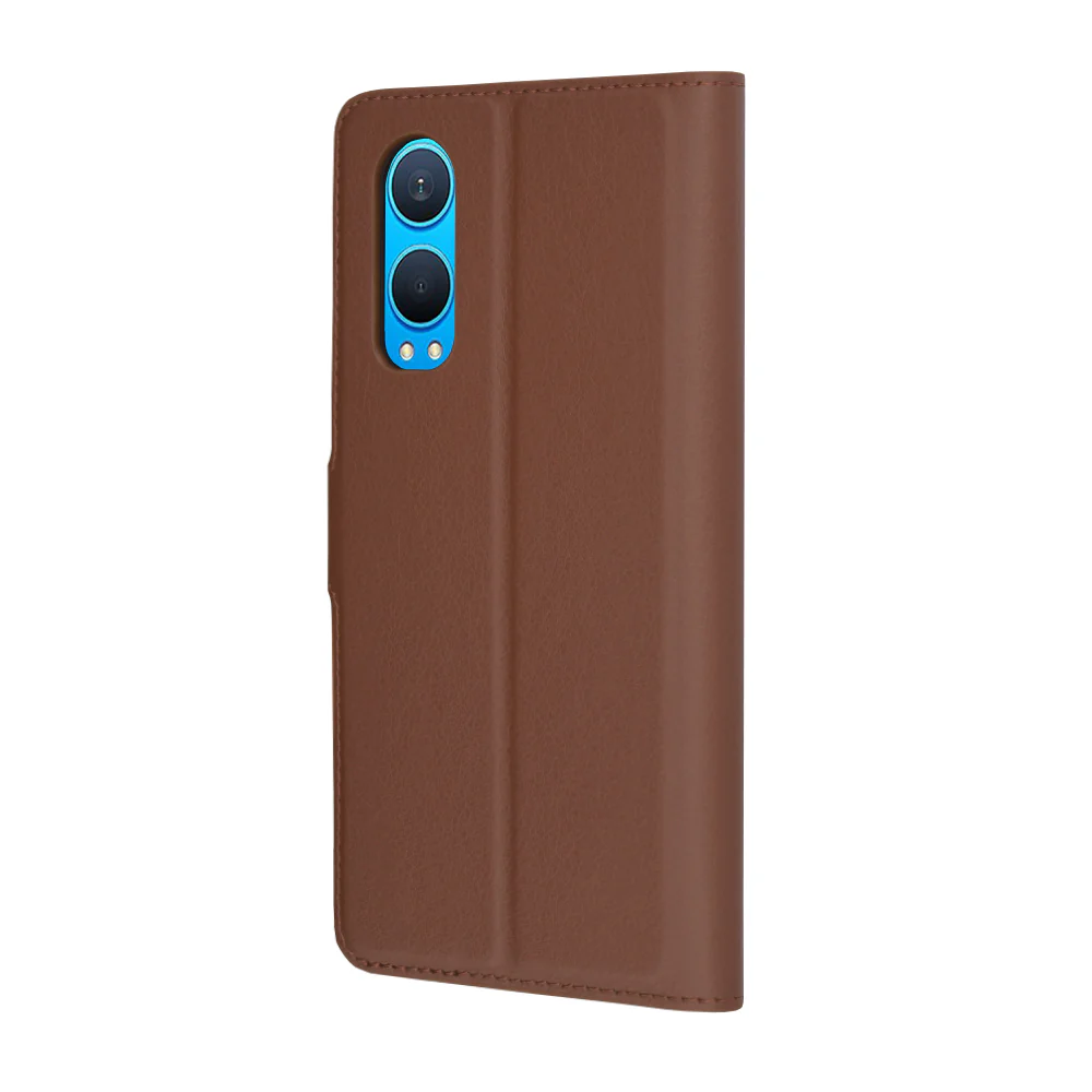 Case for OnePlus Nord CE4 Lite, Techsuit, Leather Folio, Brown - Image 5