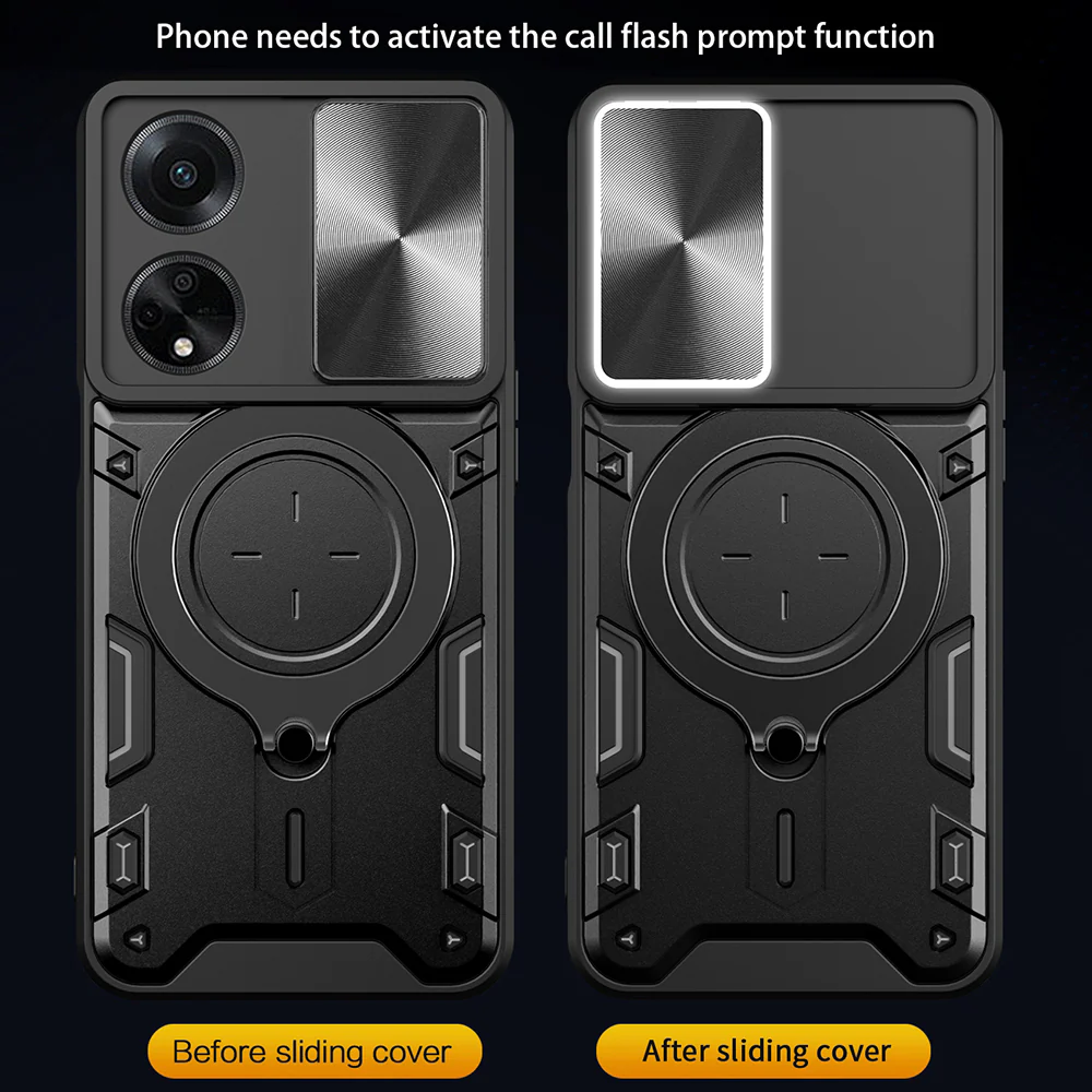 Case for Oppo A98, Techsuit, CamGuard Pro, Black - Image 5