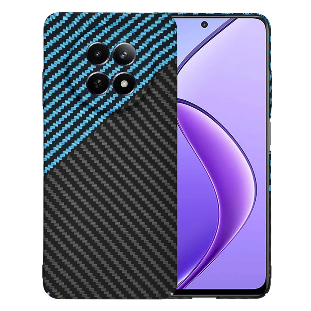 Case for Realme 12x / 12, Techsuit, Carbonite FiberShell, Black Blue
