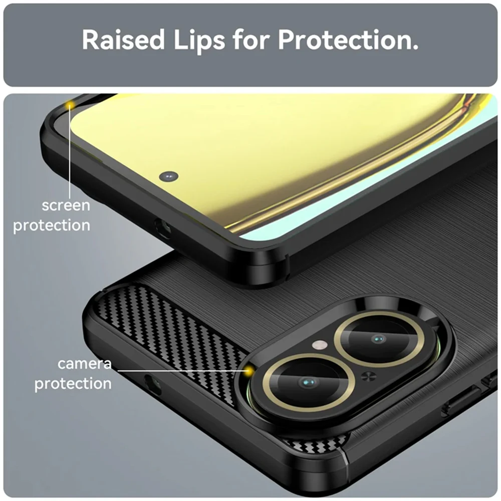 Case for Realme C67 4G, Techsuit, Carbon, Black - Image 6