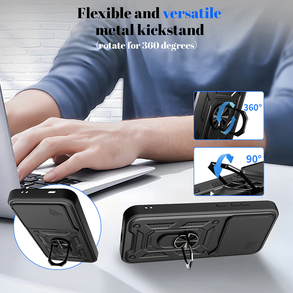 Case for Realme GT 8 Pro, Techsuit, CamShield (Round Camera Cutout), Black - Image 2