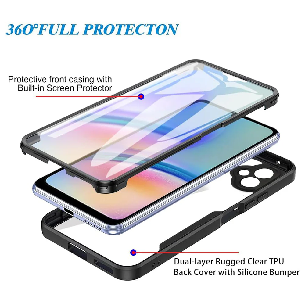 Case for Samsung Galaxy A05 A055, Techsuit, ColorVerse 360, Black - Image 4