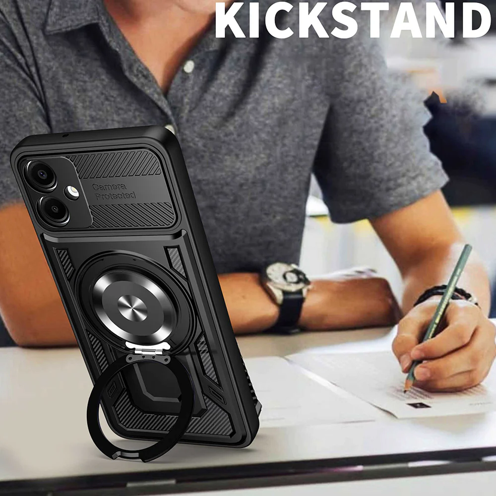 Case for Samsung Galaxy A06 A065, Techsuit, RuggedCam, Black - Image 3