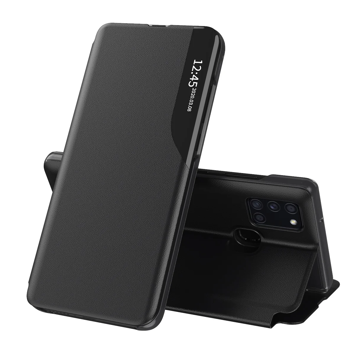 Case for Samsung Galaxy A21s A217, Techsuit, eFold, Black