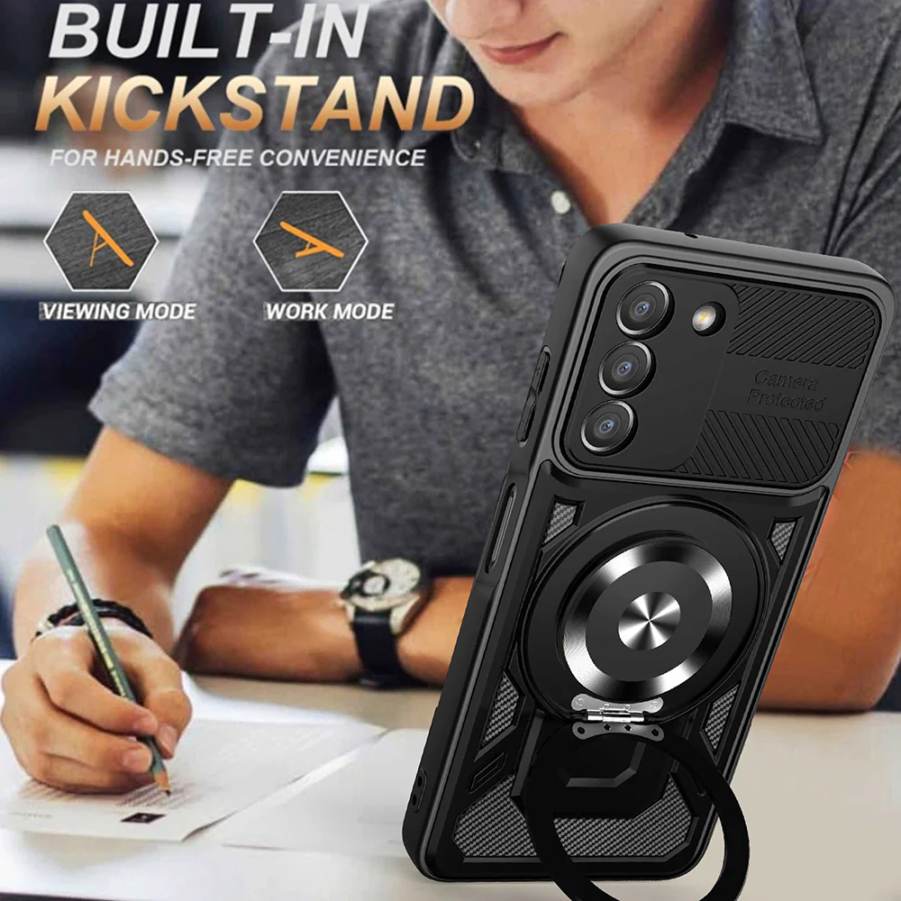 Case for Samsung Galaxy A25 A256, Techsuit, RuggedCam, Black - Image 3