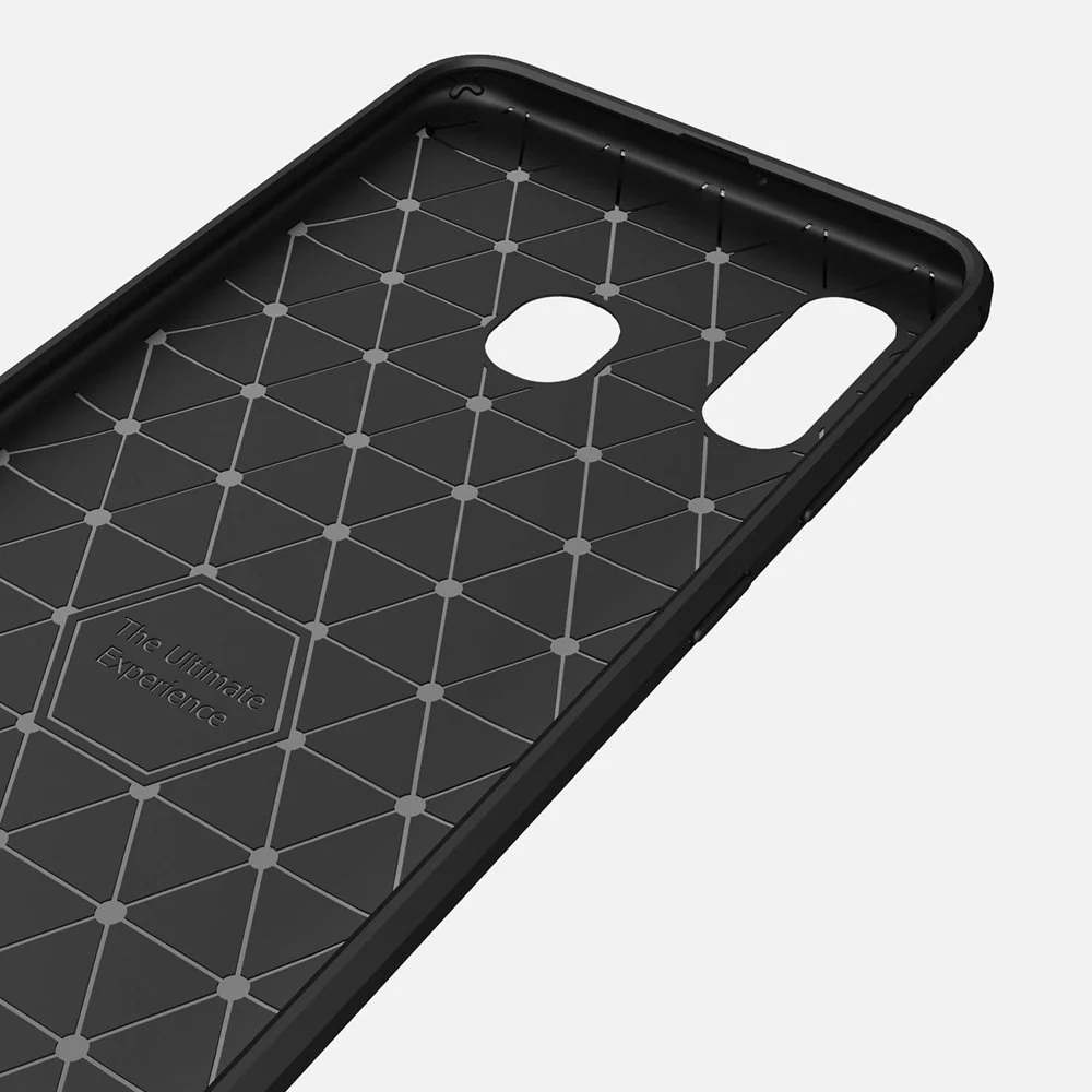 Case for Samsung Galaxy A40 A405, Techsuit, Carbon, Black - Image 5