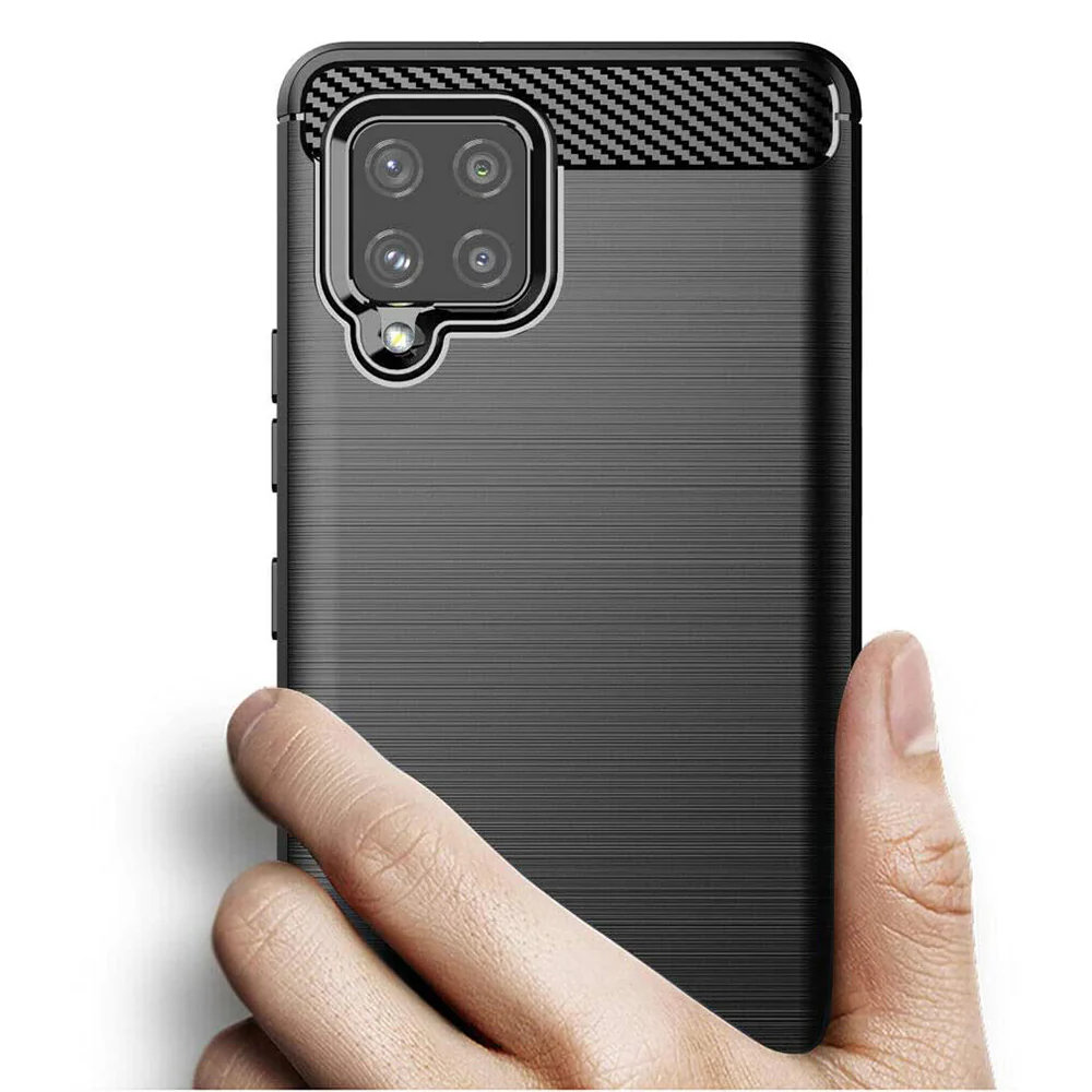 Case for Samsung Galaxy A42 5G A426, Techsuit, Carbon, Black - Image 2