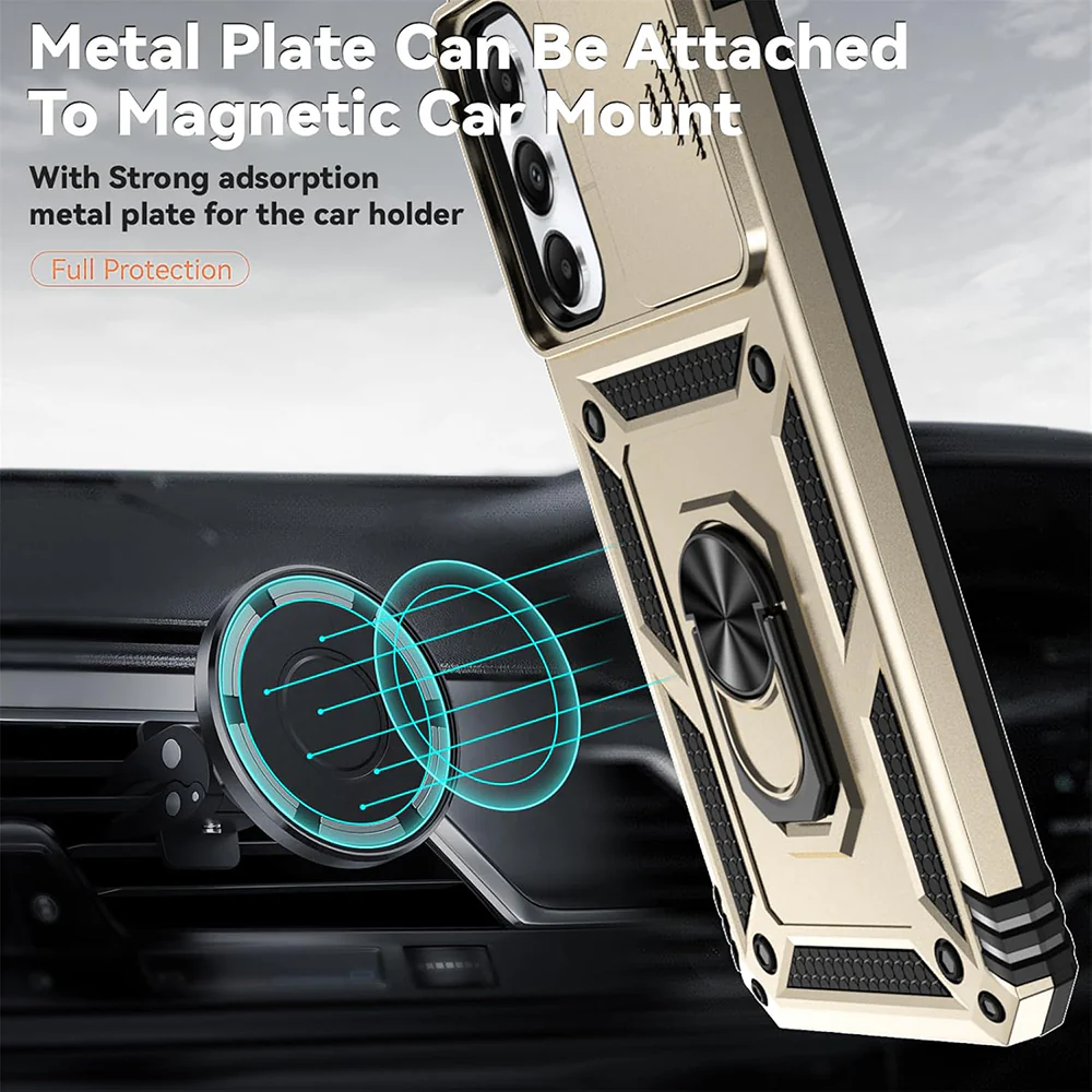 Case for Samsung Galaxy A56 A566, Techsuit, CamShield, Gold - Image 3