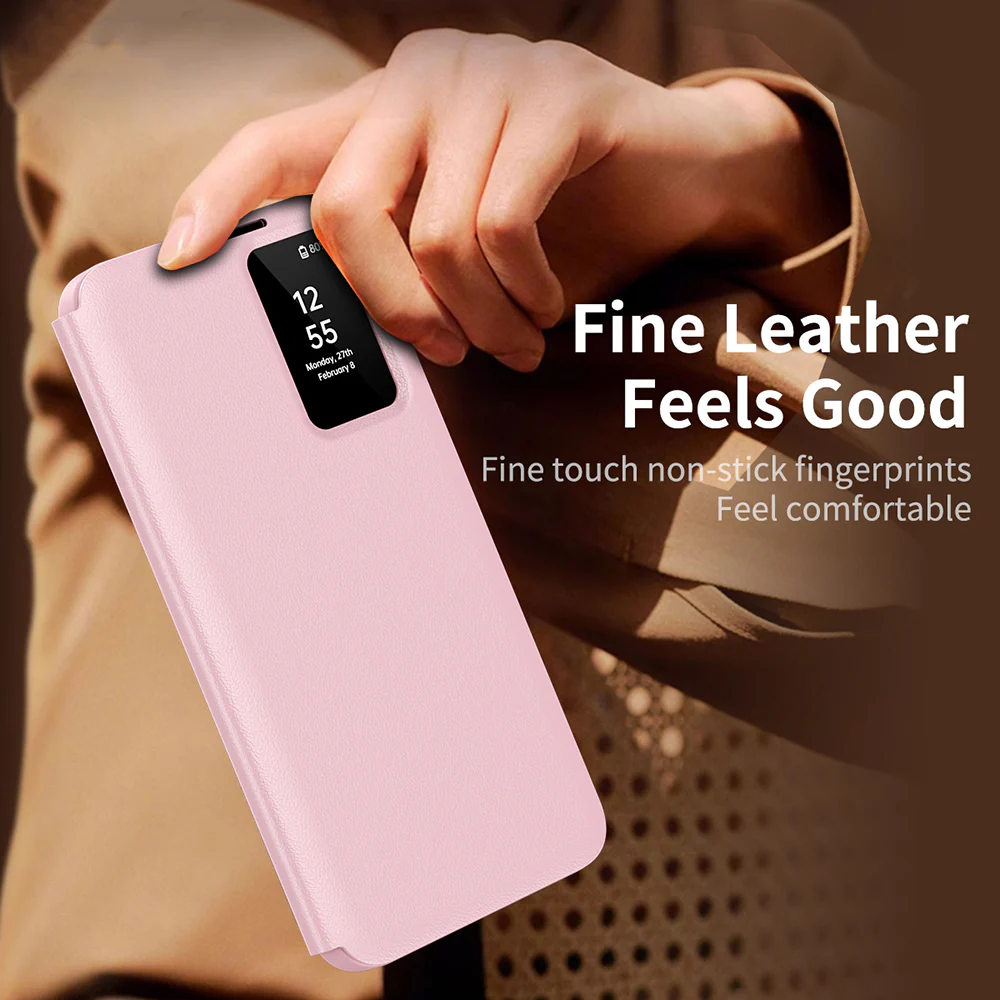 Case for Samsung Galaxy S23 FE S711, Techsuit, SmartView, Pink - Image 3