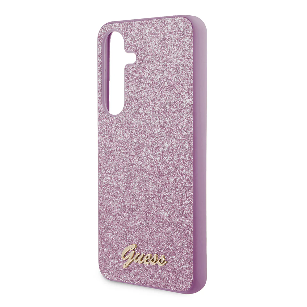 Case for Samsung Galaxy S24 S921, Guess, Glitter Script, Purple - Image 5