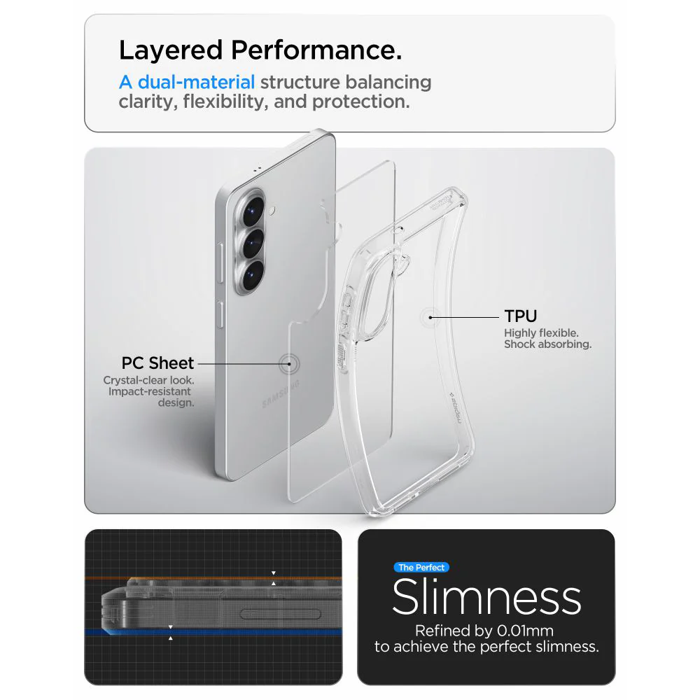 Case for Samsung Galaxy S26 Plus S947, Spigen, Ultra Hybrid, Transparent ACS10707 - Image 7