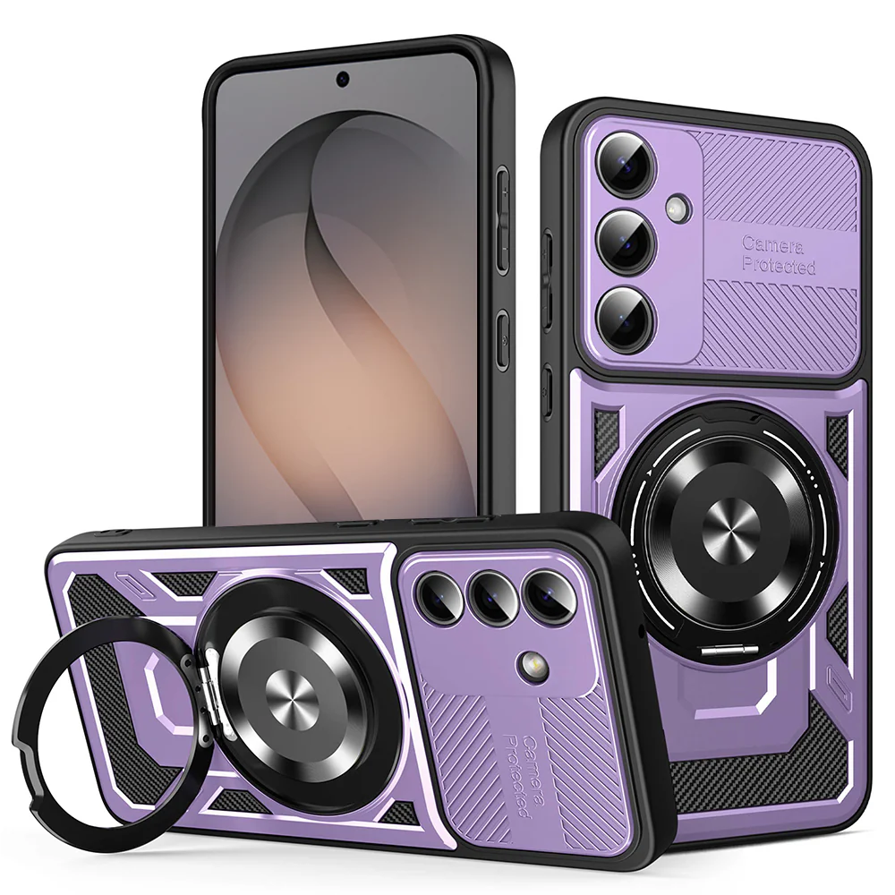Case for Samsung Galaxy S26 S942, Techsuit, RuggedCam, Purple