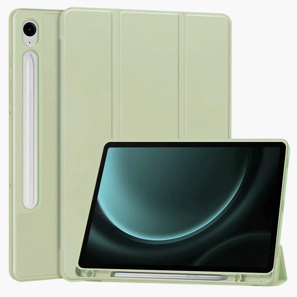 Case for Samsung Galaxy Tab S9 FE / Tab S9 / Tab S10 FE, Techsuit, Flex Trifold, Matcha Green