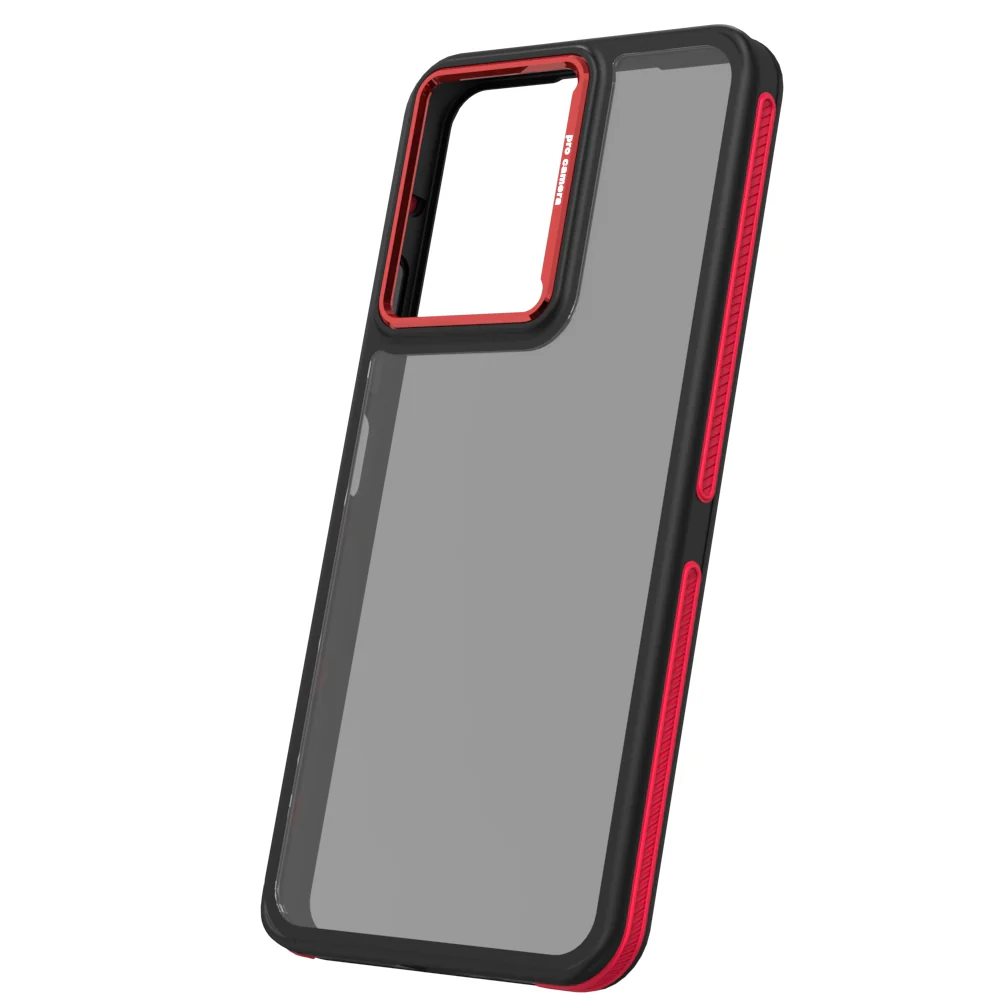 Case for Xiaomi Poco M6 / Redmi 13C 5G, OEM, Crystal Black, Red - Image 4