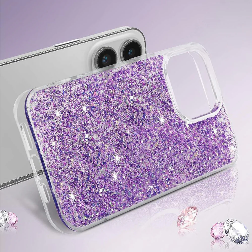 Case for Xiaomi Redmi Note 13 Pro 4G / Poco M6 Pro 4G, Techsuit, Sparkly Glitter, Pink - Image 4