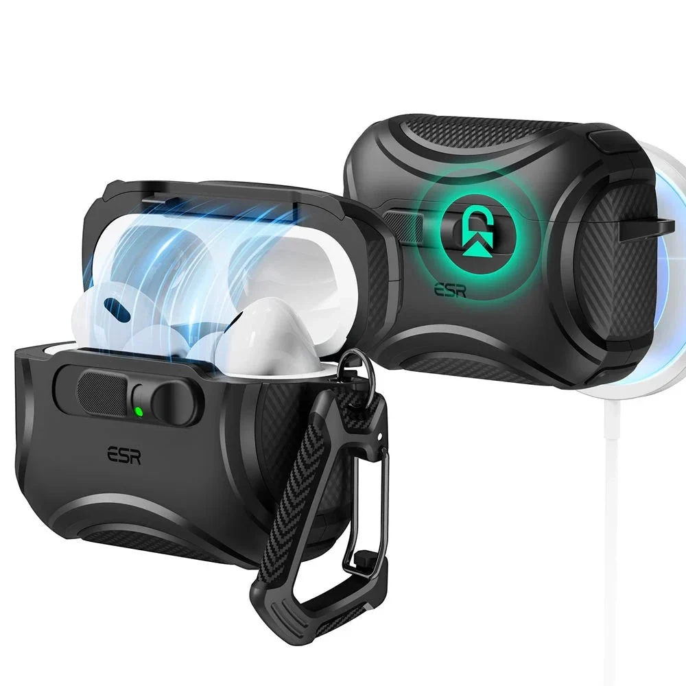 ESR Cyber FlickLock Case for Apple AirPods Pro 3, Black